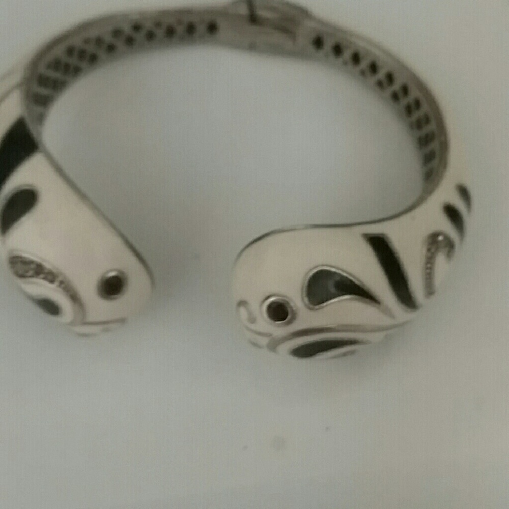 Enamel and sterling silver bracelet